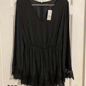 Black Kendall and Kylie lace romper size L